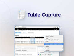 Table Capture – Chrome Web Store Version 11.0.22